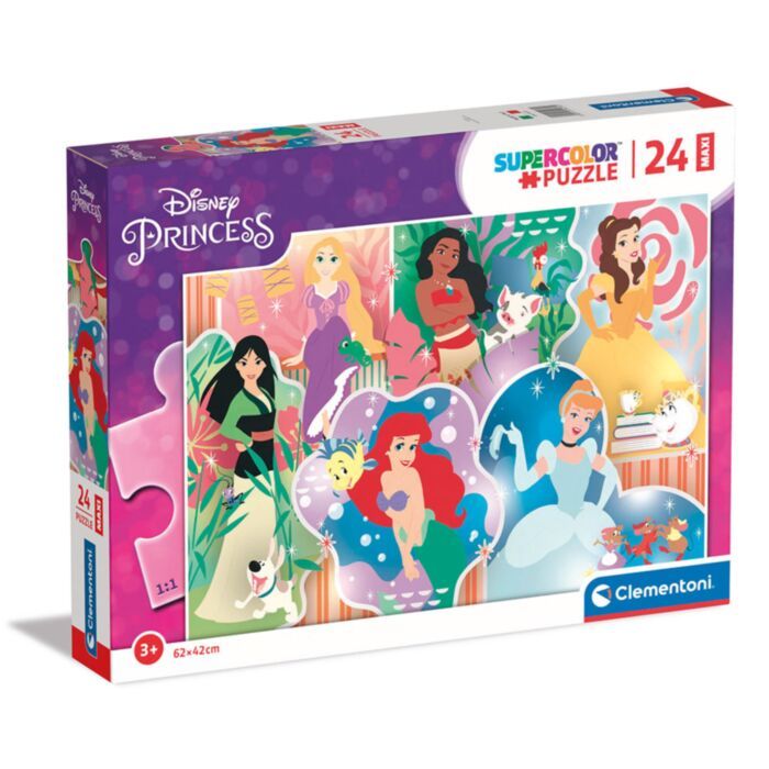 Puzzle Supercolor 60 Pieces Disney Princess Clementoni