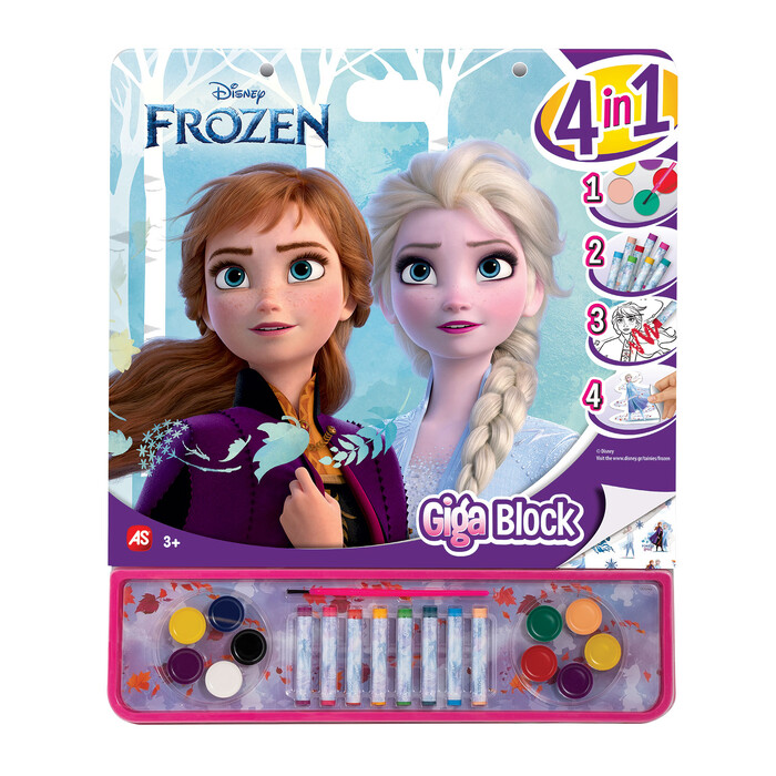 Giga Block Σετ Ζωγραφικής Disney Frozen 4 Σε 1 Για 3+ Χρονών
