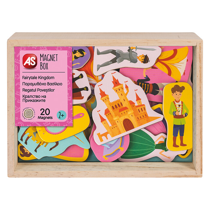 AS Magnet Box Παραμυθένιο Βασίλειο 20 Εκπαιδευτικοί Ξύλινοι Μαγνήτες Για 2+ Χρονών