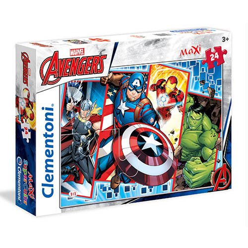 Clementoni Kids Puzzle Maxi Super Color The Avengers 24 pcs