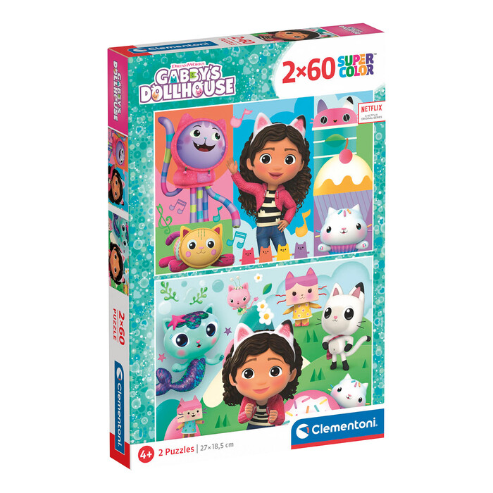 Clementoni Παιδικό Παζλ Super Color DreamWorks Gabby's Dollhouse 2x60 τμχ