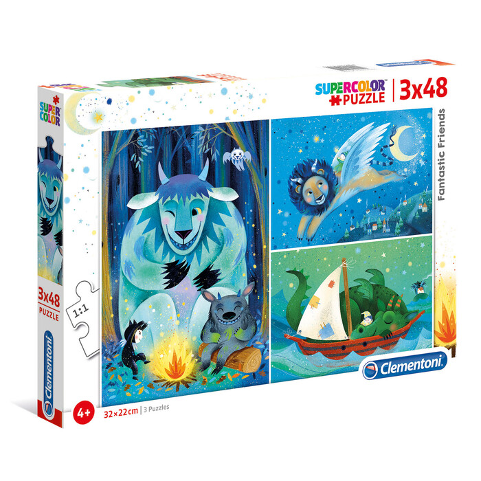 Clementoni Kids Puzzle Super Color Fantastic Friends 3x48 pcs