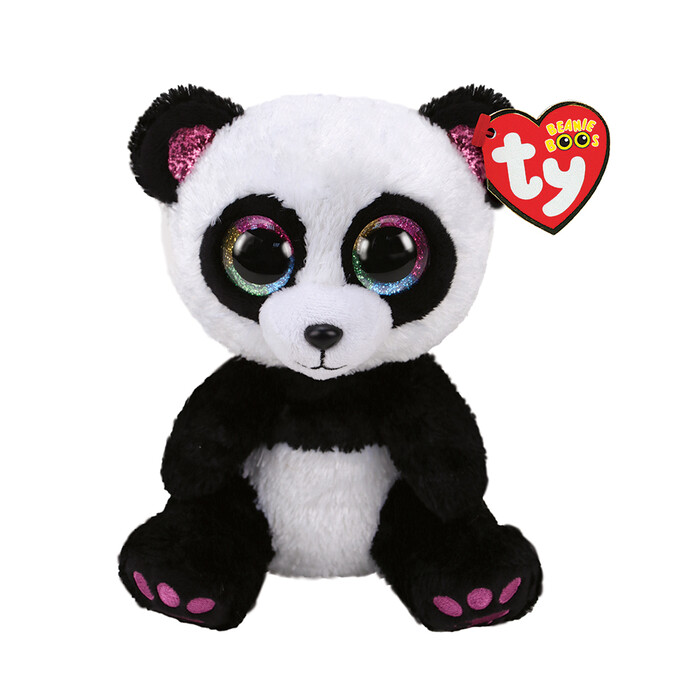 TY Beanie Boos Paris Χνουδωτό Πάντα Λευκό Και Μαύρο 15εκ