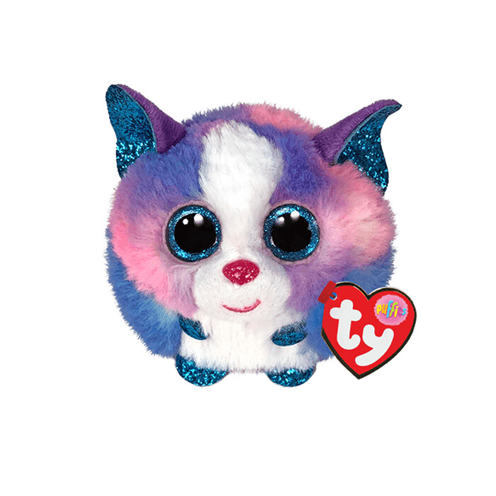 TY Beanie Balls Cleo Χνουδωτό Σκυλάκι Χάσκυ Πολύχρωμο