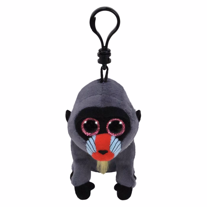 TY Beanie Boos Wasabi Χνουδωτό Μπρελόκ Μπαμπουίνος Γκρι 8.5εκ