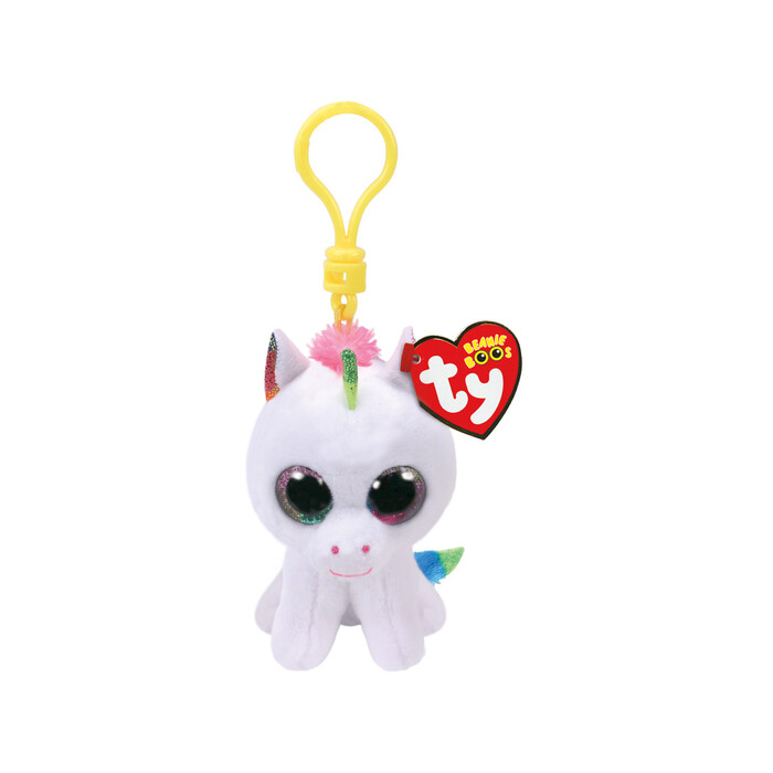 TY Beanie Boos Pixy Χνουδωτό Κλιπ Μονόκερος Με Χρώματα Λευκός 8.5εκ