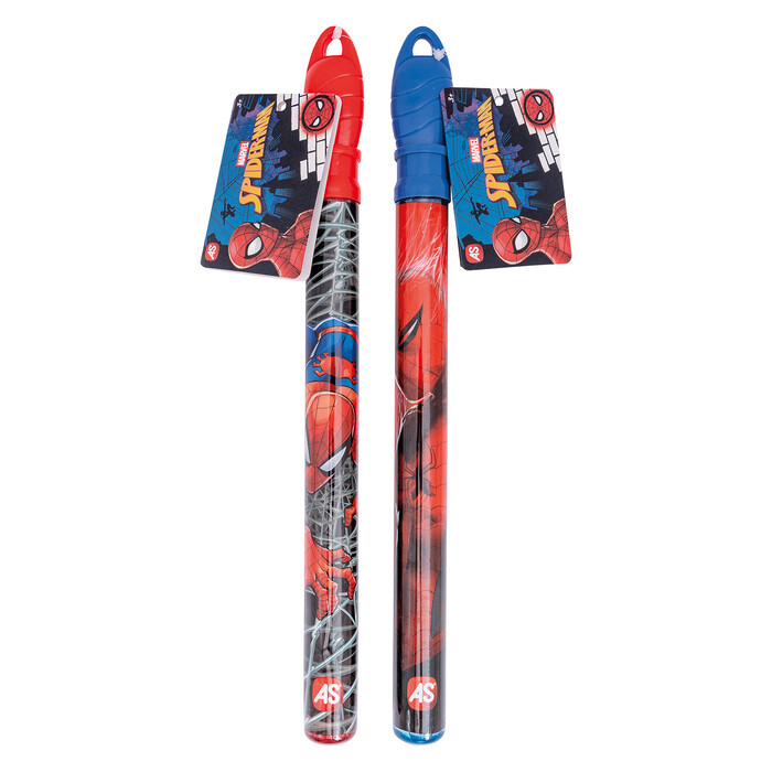 AS Spider-Man Bubble Wand (2 Designs) in Display For 3+ Ages