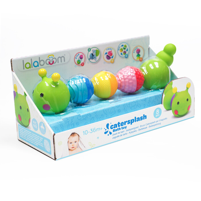 Lalaboom Baby Toddler Bath Toy Catersplash 8 pcs For 6+ Μonths