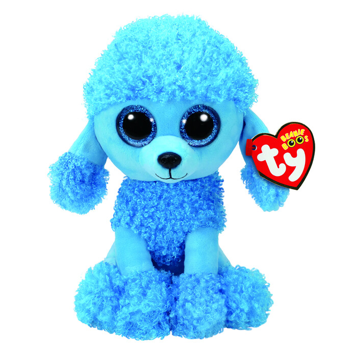 TY Mandy Blue Poodle Plush 23cm