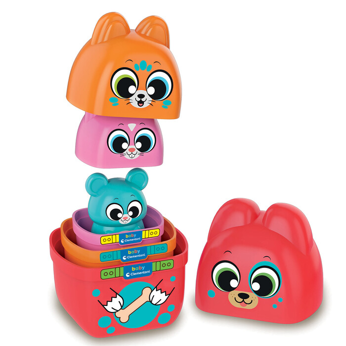 Baby Clementoni Βρεφικό Παιχνίδι Ζωάκια "Τι Έχει Μέσα" 2 σε 1 για 18+ Μηνών
