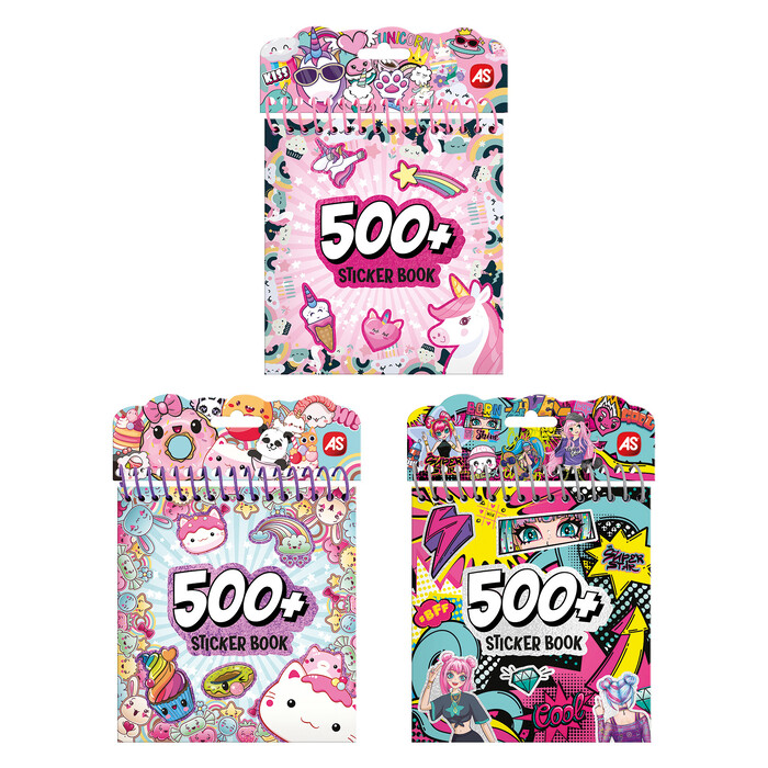 ΑS Notebook with Stickers, Assortment of 3 Designs