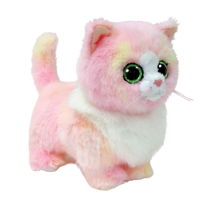ΤΥ Plush Beanie Boos Pink and White Cat 15cm