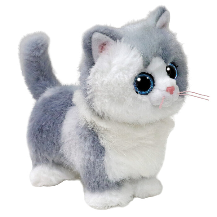 ΤΥ Plush Beanie Boos White/Grey Cat 15cm