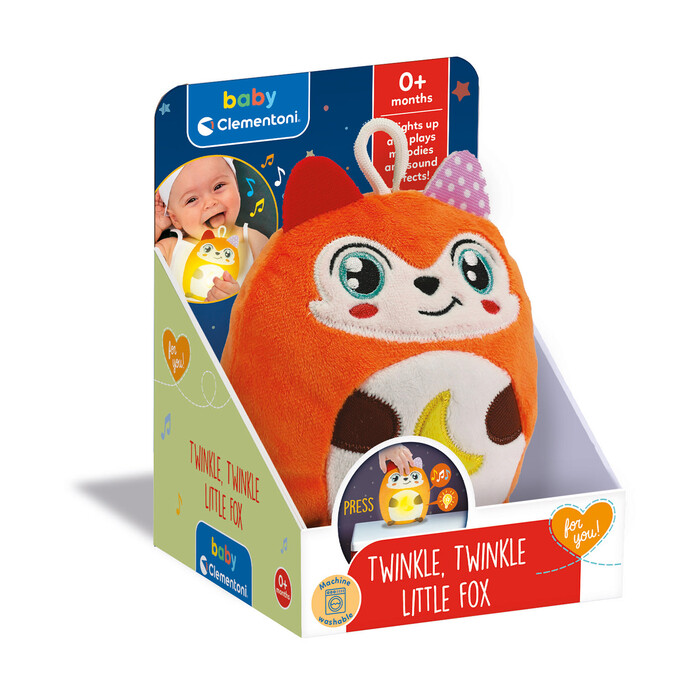 Βaby Clementoni Βρεφικό Παιχνίδι Twinkle Twinkle Αλεπού με Φως & Ήχους Για 0+ Μηνών