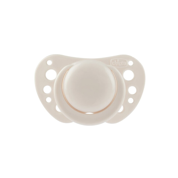 Chicco Πιπίλα Δύο Τεμαχίων Physio Air με Θηλή Σιλικόνης & Θήκη σε Μπεζ-Μπορντώ Για 6-16 Μηνών