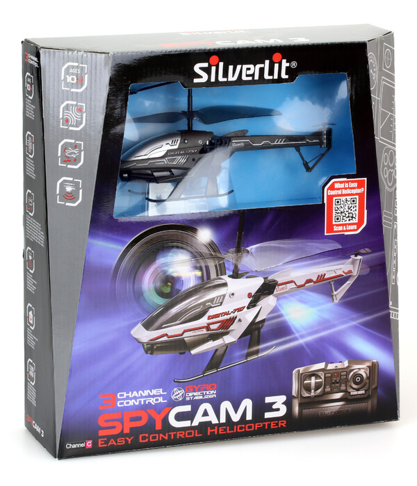 E.C.H. Spy Cam III 2.4G 3-Channel Remote-Controlled Helicopte For 10+ Ages