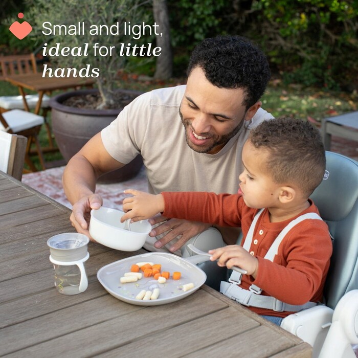 Chicco First Spoon/Fork Set Natural Gray For 12+ Months