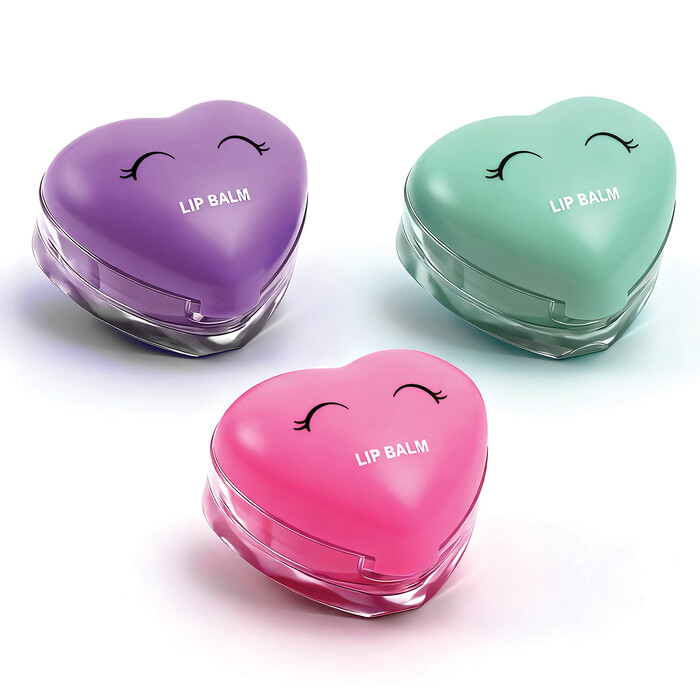 HappiHobbi Lip Balm Sparkle Love 3 designs For 6+ Ages