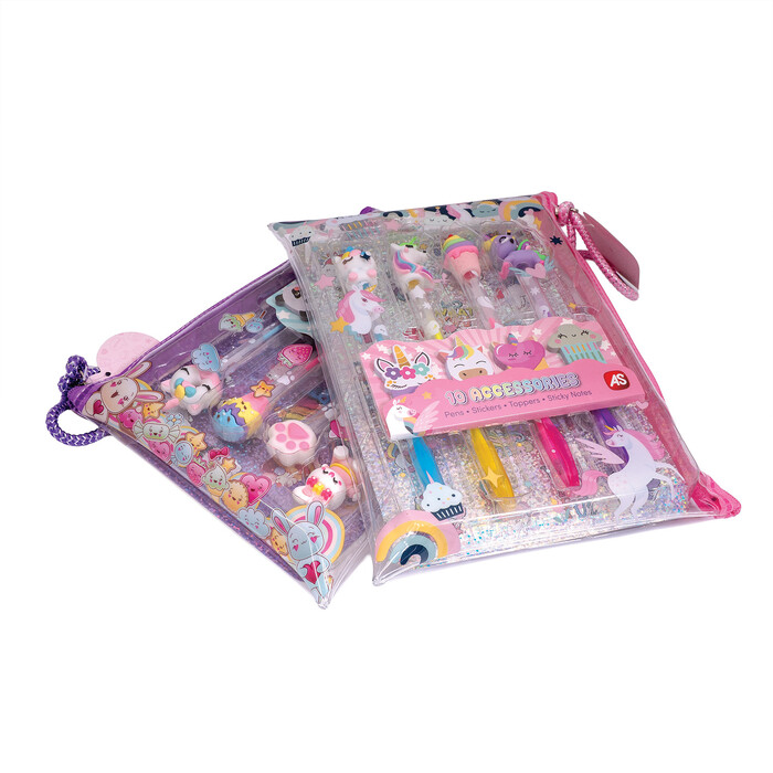 Σετ Stationery 4 Στυλό & Αξεσουάρ Σε 2 Σχέδια Για 3+ Ετών