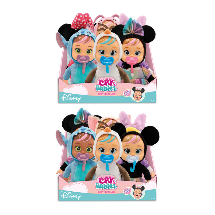 Cry Babies Tiny Cuddles Disney W3 Doll For 18+ Months