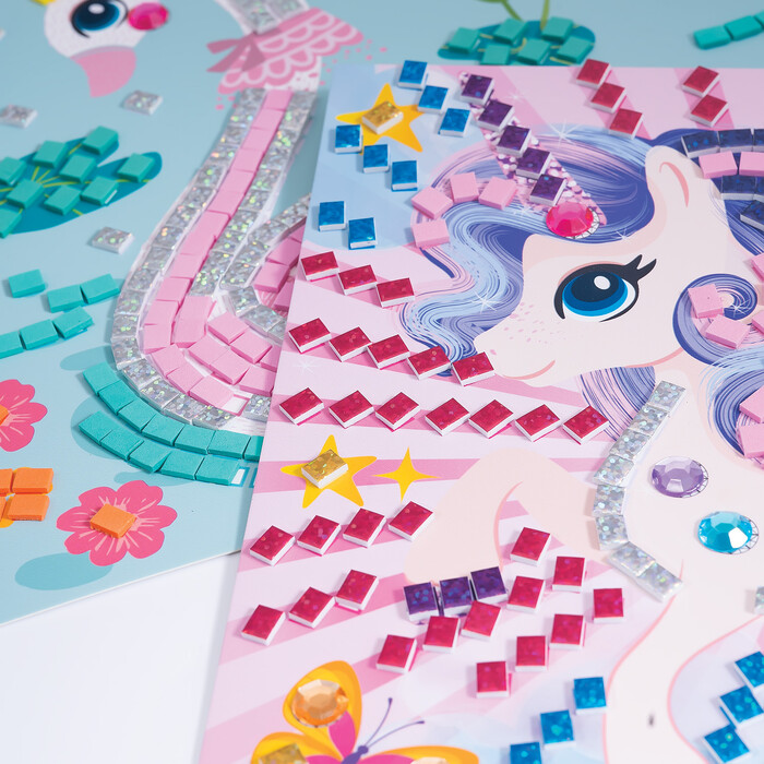 HappiHobbi Σετ Χειροτεχνίας Μωσαϊκό με Αυτοκόλλητα Για 4+ Ετών