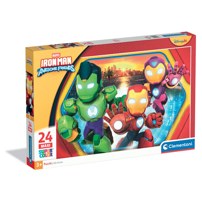 Clementoni Puzzle Super Color Maxi Iron Man And His Awesome Friends 24 pcs