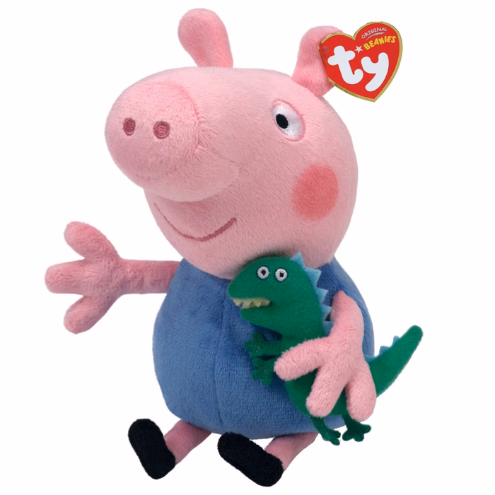 TY Χνουδωτό Beanie Babies Peppa George 15εκ