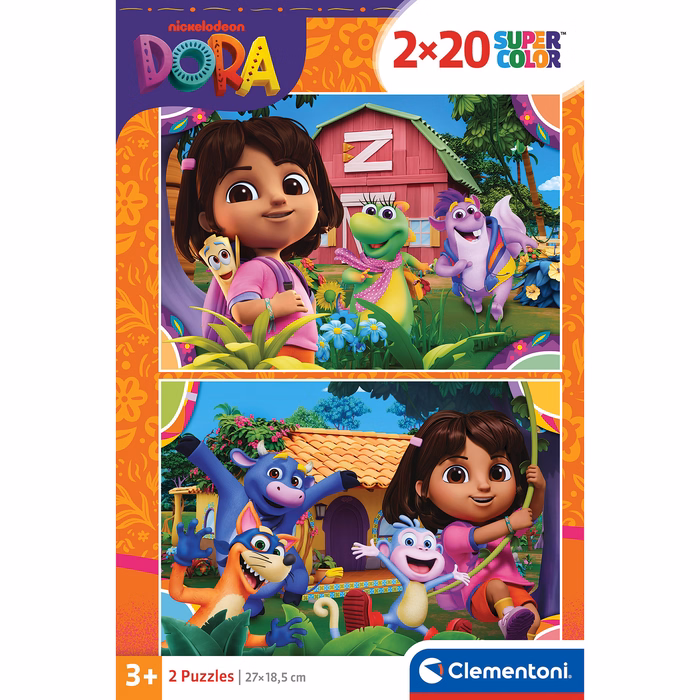 Clementoni Puzzle 2x20 Super Color Dora The Explorer