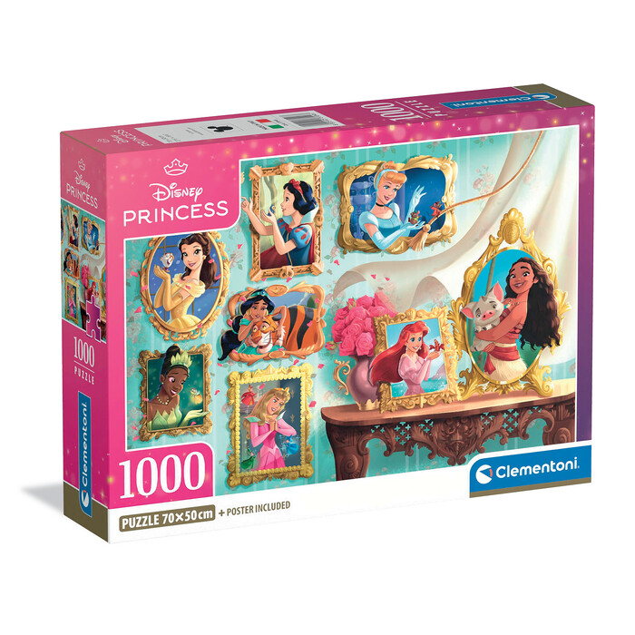 Clementoni Παζλ High Quality Disney Princess 1000 τμχ -  Compact Box