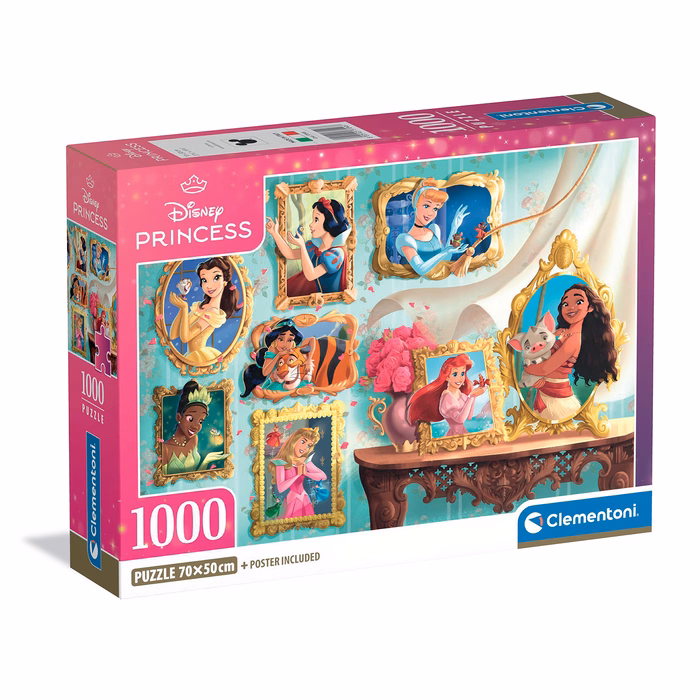 Clementoni Παζλ High Quality Disney Princess 1000 τμχ - Compact Box