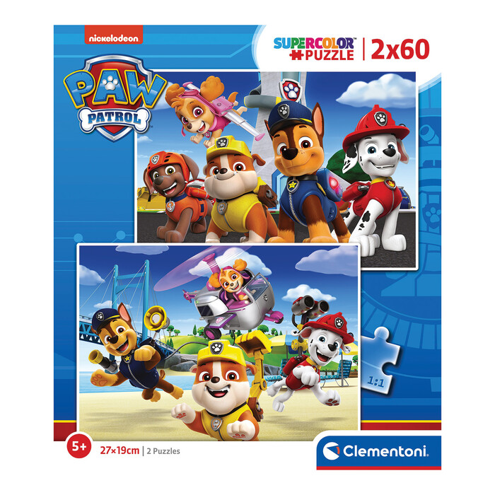 Clementoni Puzzle Super Color Paw Patrol 2X60 pcs