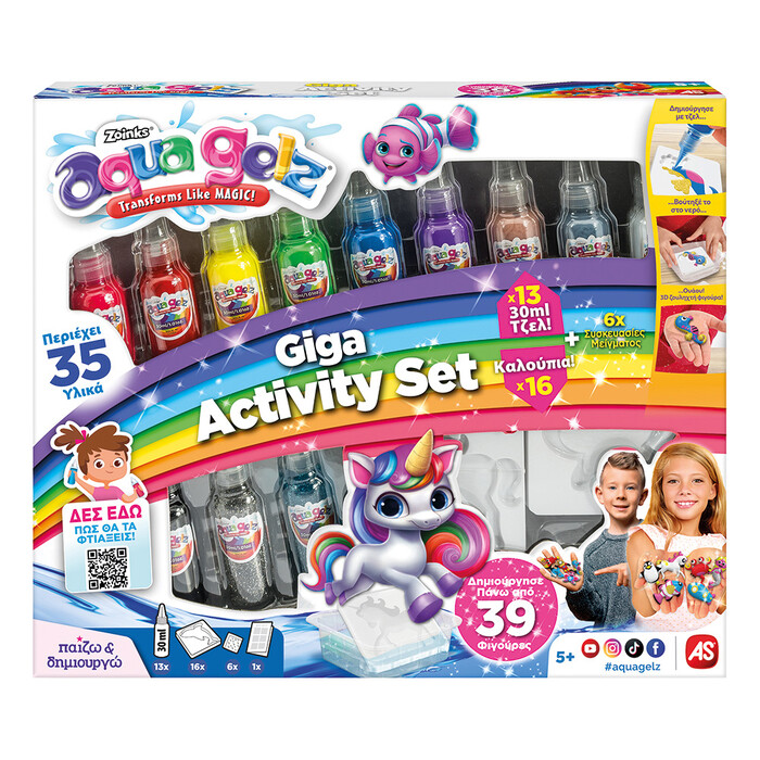 AS Aqua Gelz 3D Squishy Figures Workshop Giga Activity Set For Ages 5+