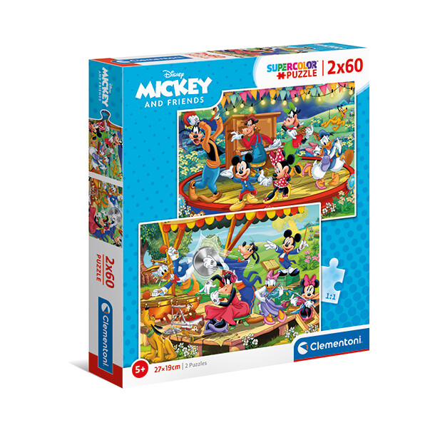 Clementoni Kids Puzzle Super Color Mickey And Friends 2x60 pcs