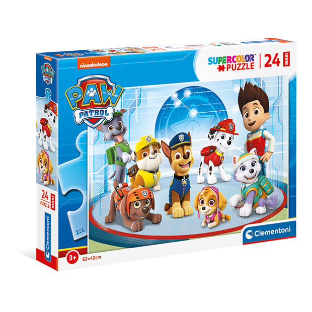 Clementoni Kids Puzzle Maxi Super Color Paw Patrol 24 pcs