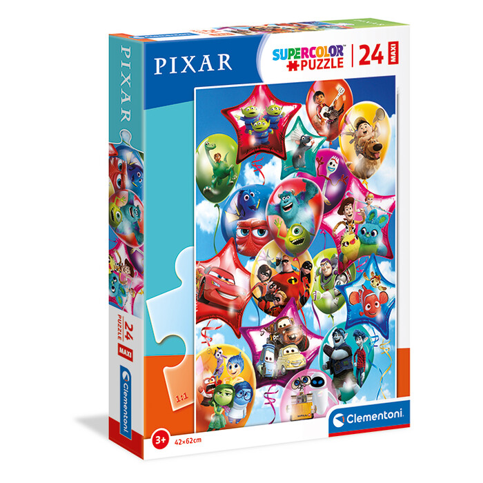Clementoni Kids Puzzle Maxi Super Color Pixar Party 24 pcs