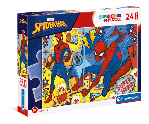Clementoni Kids Puzzle Maxi Super Color Spiderman 24 pcs