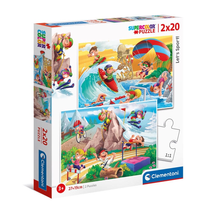 Clementoni Kids Puzzle Super Color Let'S Exercise 2x20 pcs