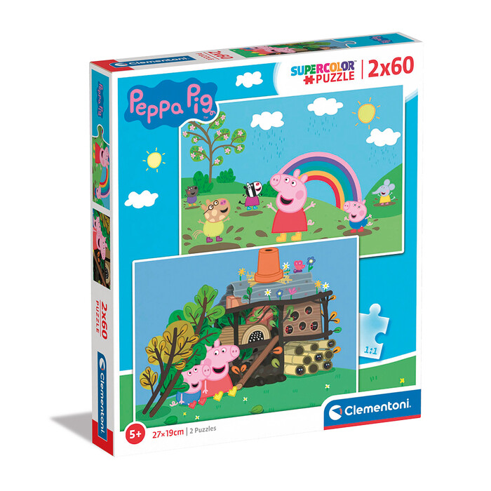Clementoni Kids Puzzle Supercolor Peppa Pig 2x60 pcs