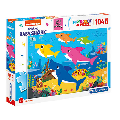 Clementoni Παιδικό Παζλ Maxi Super Color Baby Shark 104 τμχ