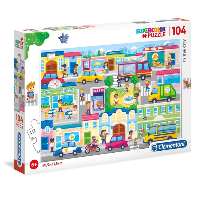 Clementoni Παιδικό Παζλ Super Color Η Πόλη 104 τμχ