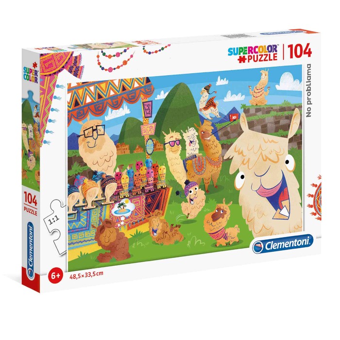 Clementoni Kids Puzzle Super Color Llama 104 pcs