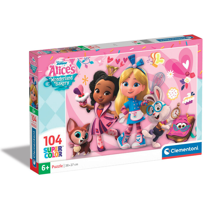 Clementoni Kids Puzzle Super Color Disney Alice's Wonderland Bakery 104 pcs