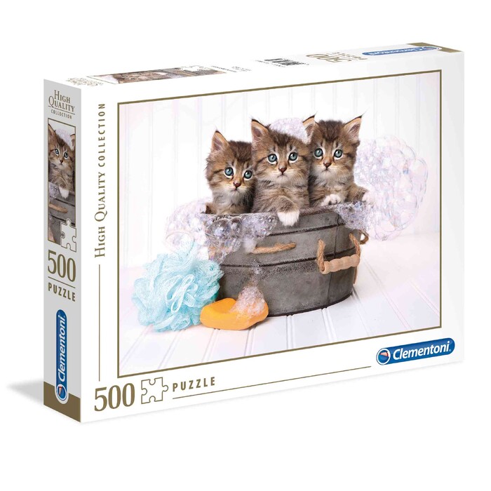 Clementoni Παζλ High Quality Collection Kittens And Soap 500 τμχ