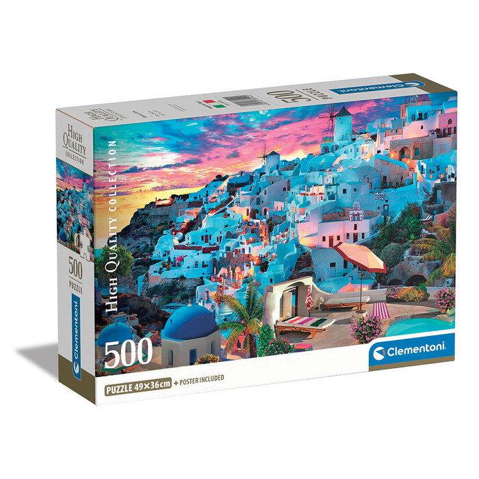 Clementoni Puzzle High Quality Collection Santorini 500 pcs - Compact Box