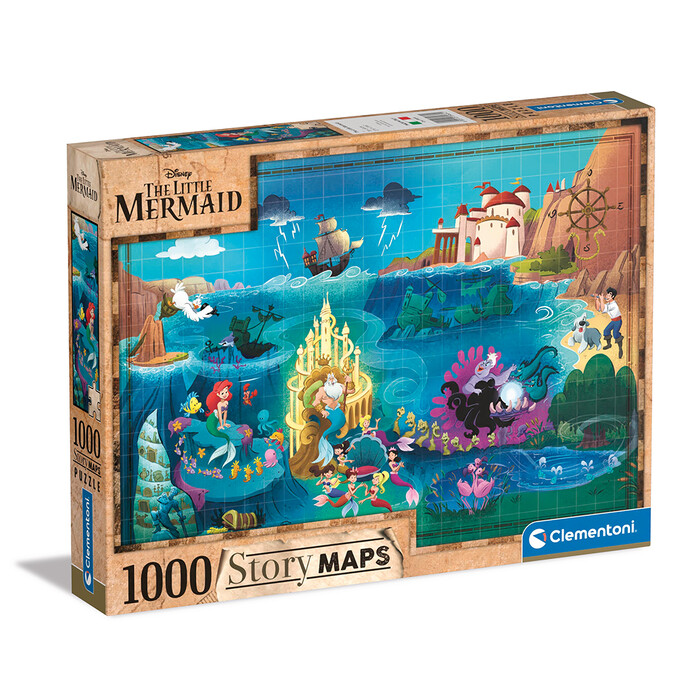 Clementoni Puzzle Story Maps The Little Mermaid 1000 pcs