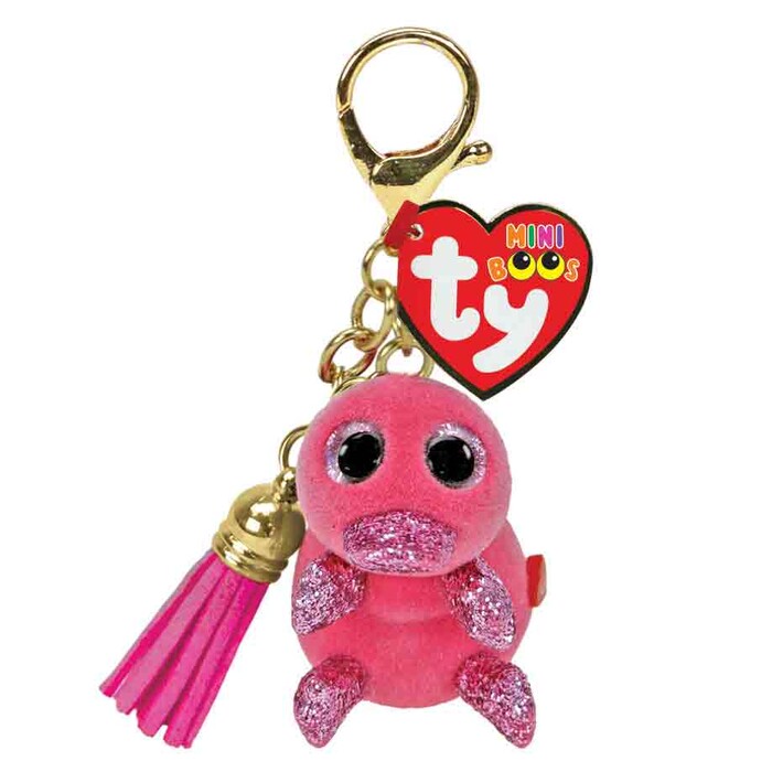 TY Mini Boos Clip Wilma Platypus Pink