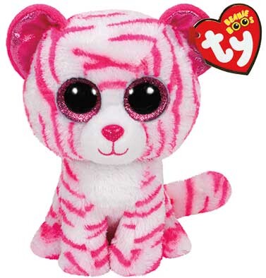 TY Beanie Boos Asia Plush Tiger White 15cm