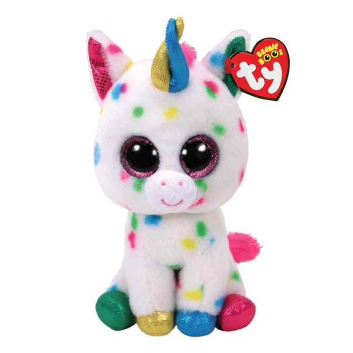 TY Beanie Boos Harmonie Plush Unicorn White 15cm