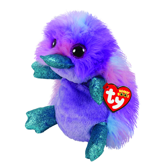 TY Beanie Boos Zappy Plush Platypus Purple 23cm