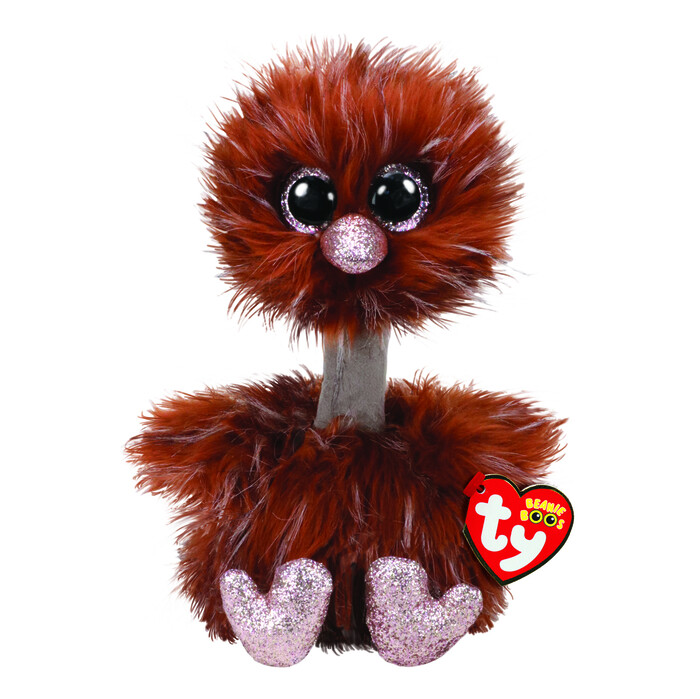 TY Beanie Boos Orson Plush Ostrich Brown 23cm